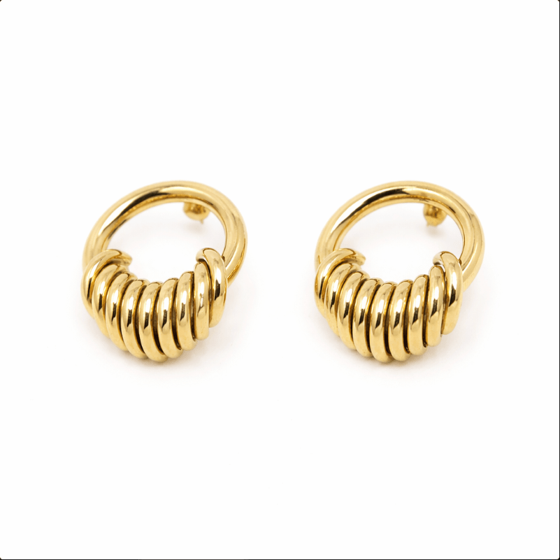 KATJA MIA MUSE EARRINGS best gold plated tarnish and water resistant piece by Irish Jewellery brand - Lynott Jewellery