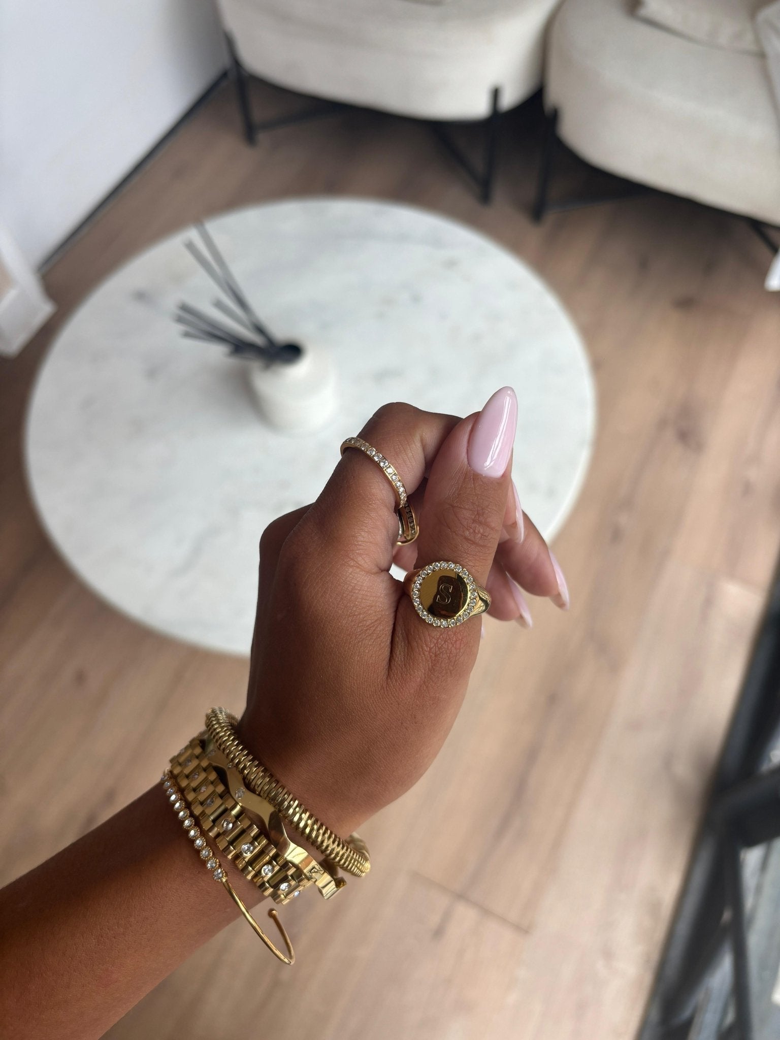 Soft Luxe Ring Set best gold plated tarnish and water resistant piece by Irish Jewellery brand - Lynott Jewellery