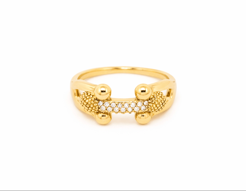 KATJIA MIA LUSTRE RING best gold plated tarnish and water resistant piece by Irish Jewellery brand - Lynott Jewellery