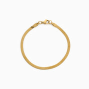 HERRINGBONE GOLD BRACELET best gold plated tarnish and water resistant piece by Irish Jewellery brand - Lynott Jewellery