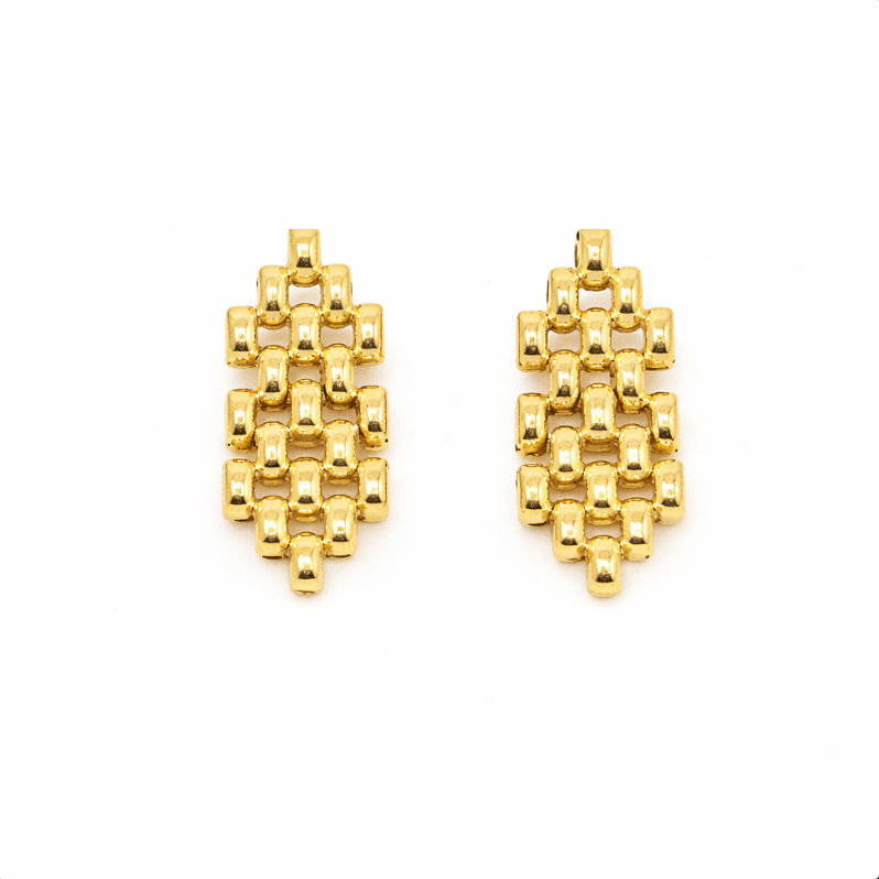 KATJA MIA JASMINE EARRINGS best gold plated tarnish and water resistant piece by Irish Jewellery brand - Lynott Jewellery