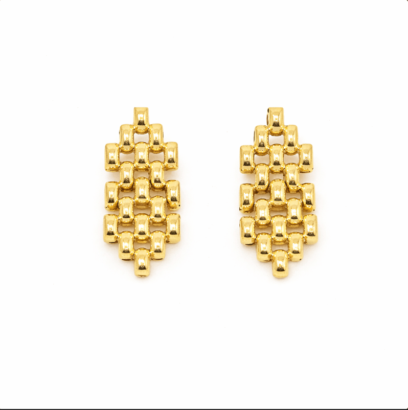 KATJA MIA JASMINE EARRINGS best gold plated tarnish and water resistant piece by Irish Jewellery brand - Lynott Jewellery