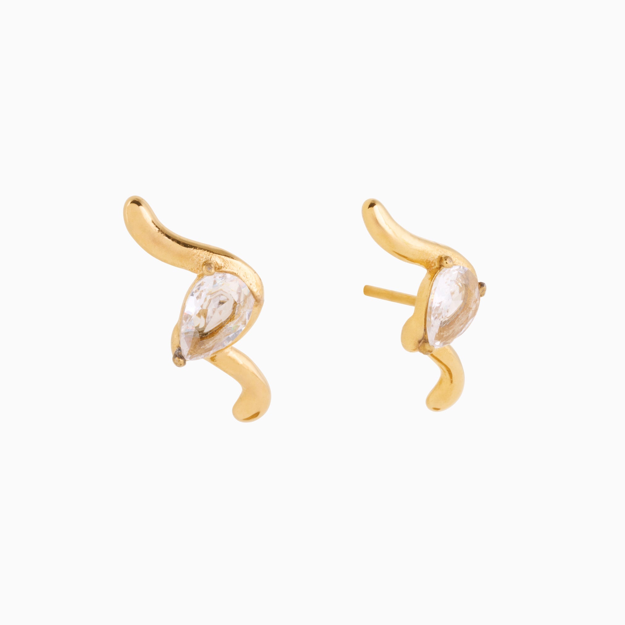 RACHEL GORRY - PAULA STUDS EARRINGS best gold plated tarnish and water resistant piece by Irish Jewellery brand - Lynott Jewellery
